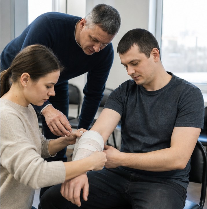 Практическое обучение работников оказанию первой помощи: сюжет 2